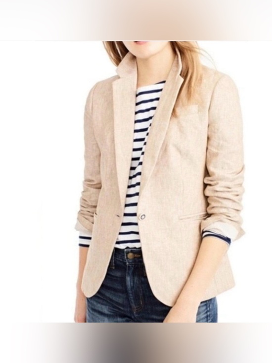 J. Crew Jackets & Blazers - J.Crew Campbell blazer made from a linen blend.beige size 6